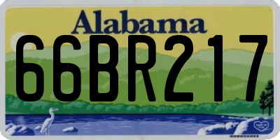 AL license plate 66BR217