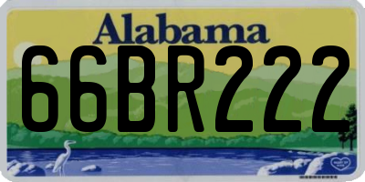 AL license plate 66BR222