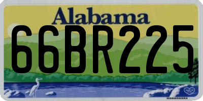 AL license plate 66BR225