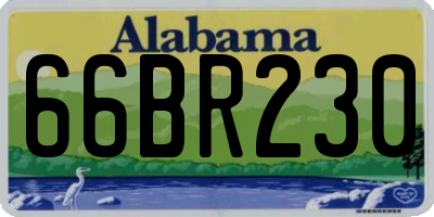 AL license plate 66BR230