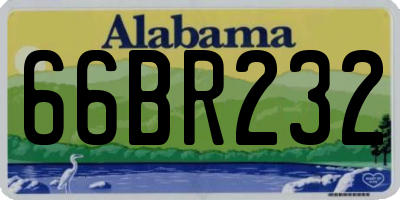 AL license plate 66BR232