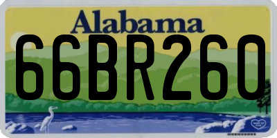 AL license plate 66BR260