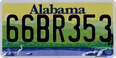 AL license plate 66BR353