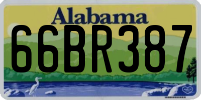 AL license plate 66BR387