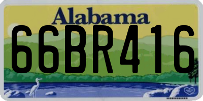 AL license plate 66BR416