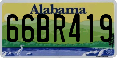 AL license plate 66BR419