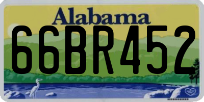 AL license plate 66BR452