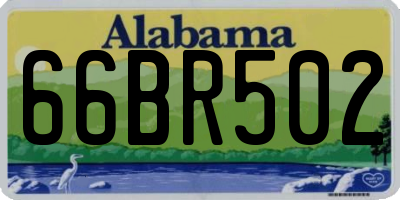 AL license plate 66BR502