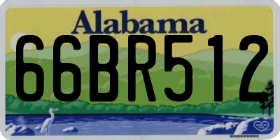 AL license plate 66BR512
