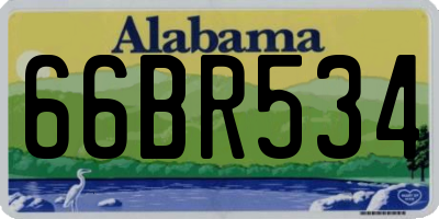 AL license plate 66BR534