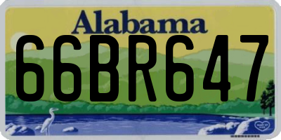 AL license plate 66BR647