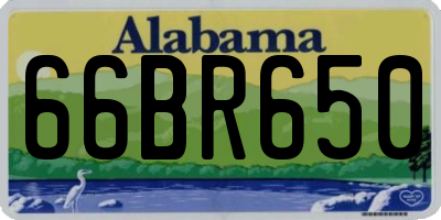 AL license plate 66BR650