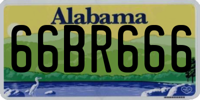 AL license plate 66BR666