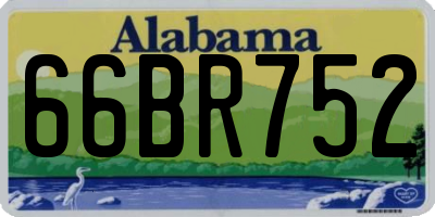 AL license plate 66BR752