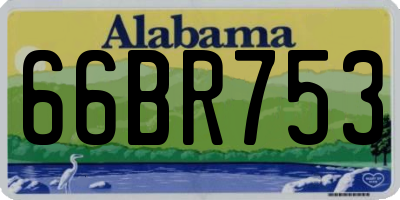 AL license plate 66BR753