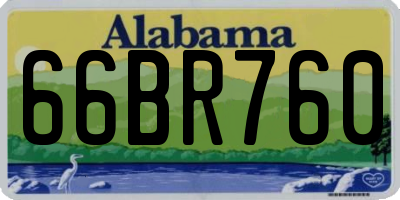 AL license plate 66BR760