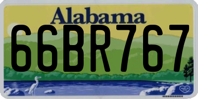 AL license plate 66BR767