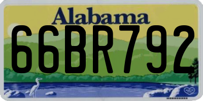 AL license plate 66BR792
