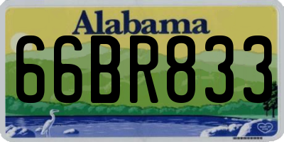 AL license plate 66BR833