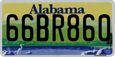 AL license plate 66BR860