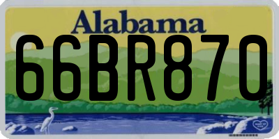 AL license plate 66BR870