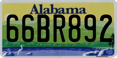 AL license plate 66BR892