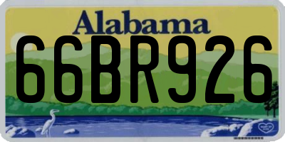 AL license plate 66BR926