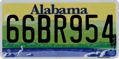AL license plate 66BR954