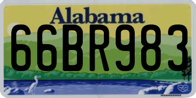 AL license plate 66BR983