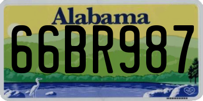 AL license plate 66BR987