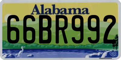 AL license plate 66BR992