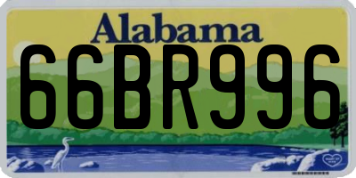 AL license plate 66BR996