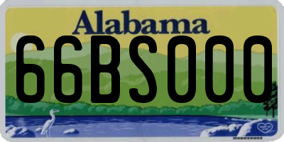 AL license plate 66BS000