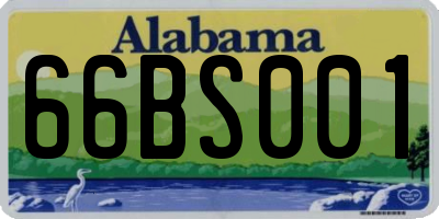 AL license plate 66BS001