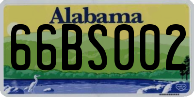 AL license plate 66BS002