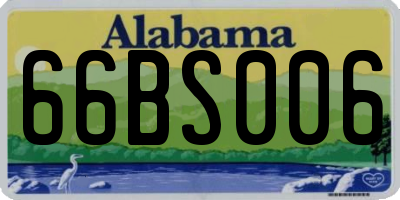 AL license plate 66BS006