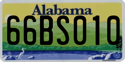 AL license plate 66BS010