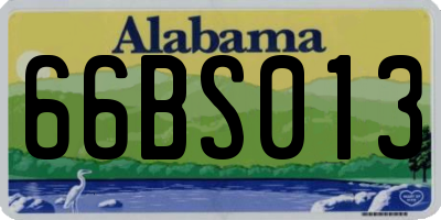 AL license plate 66BS013