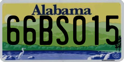 AL license plate 66BS015