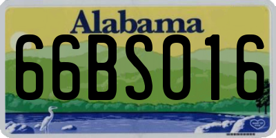 AL license plate 66BS016