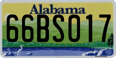 AL license plate 66BS017