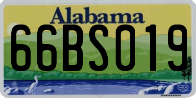 AL license plate 66BS019