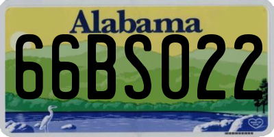 AL license plate 66BS022