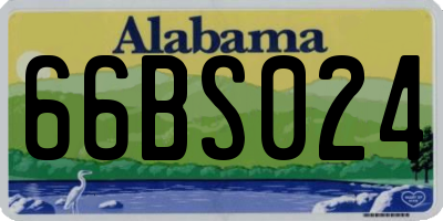 AL license plate 66BS024
