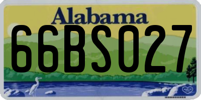 AL license plate 66BS027