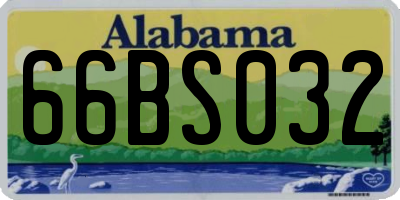 AL license plate 66BS032