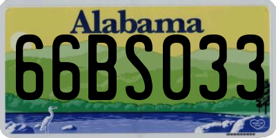 AL license plate 66BS033