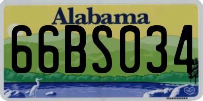 AL license plate 66BS034