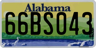 AL license plate 66BS043