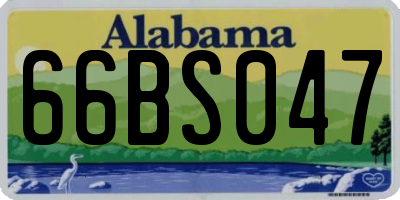 AL license plate 66BS047